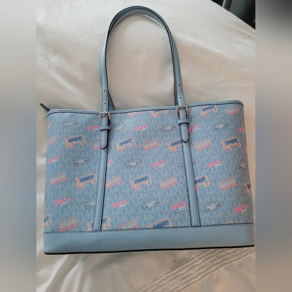 Michael Kors Sky Blue Signature Tote - Picture 11 of 14